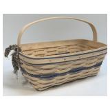 Longaberger 2002 Whitewashed/Blue Award Basket