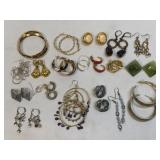 Several Pair Of Pierced Earrings As Pictured