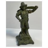19th-century French bronze sculpture of a peasant