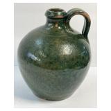 Early Hand Thrown Bulbous Jug Signed on Bottom