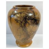 Beautiful Horse Hair Raku Vase with Gorgeous