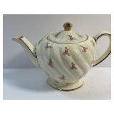 Vintage SADLER TEAPOT England Swirl Pattern Pink