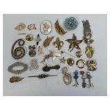 Several Assorted Brooches and Pins As Pictured