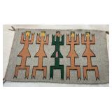 Vintage Native American Navajo Yei rug or wall