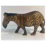 Vintage hand-carved wooden zebra figurine. 4.5ï¿½