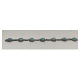Larimar Stone Bracelet: 925 Silver, Handcrafted