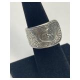 Hand Made Sterling Silver Spoon Ring Size 6.5