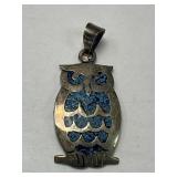 Sterling Silver Owl Pendant