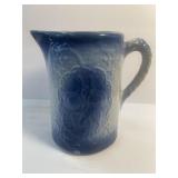 Antique Blue & White Stoneware Salt Glaze