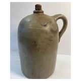 Antique Round Shoulder Stoneware Jug 11ï¿½ Tall