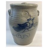 Rowe Pottery Works 1988 Salt Glazed Blue