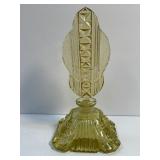 Vintage Czech Perfume Bottle Yellow Cut Glass