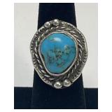 Sterling Silver Ring Size 5.5 with Turquoise
