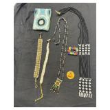 BEADED Native American Indian Figure PENDANT