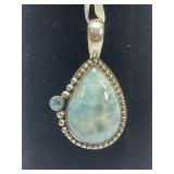 CARIBBEAN LARIMAR NATURAL GEMSTONE 925 STERLING