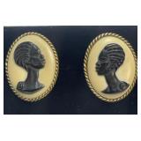 This is a Coreen Simpson Black Cameo set of