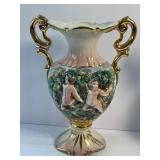 11ï¿½ Capodimonte Double Handle Vase