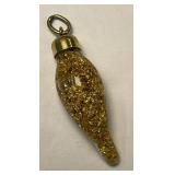 Italian Horn Gold Flake Glass Pendant