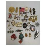 Several Assorted Brooches and Pins As Pictured
