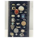 25 Assorted Estate Costume Jewelry Rings