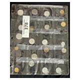 Sheet of 20 Assorted Foreign Coins