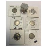 12 Uncirculated Statehood Quarters, 4 V-Nickels,