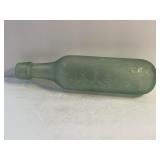 Antique Green Glass Torpedo Ballast Round Bottom