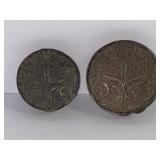 Two Very Early Compotes 2 1/8ï¿½ and 1 7/8