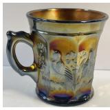 Antique Northwood Purple Singing Birds Pattern