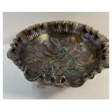 Imperial Rose Luster carnival glass bowl, also