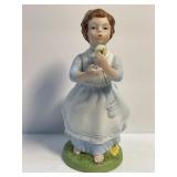 Vintage Avon 1982 Girl Blowing on a Dandelion,