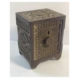 Original Treasure Safe Cast Iron Still Bank Dated
