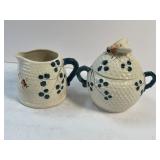 Antique Occupied Japan Majolica Honey Bee Sugar