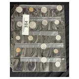 Sheet of 16 Assorted Foreign Coins