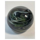 Kerry Glass Green Swirl Paperweight