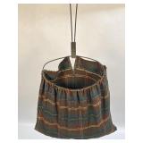 (B) Plaid Laundry Line Clothes Pin Bag With