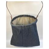 (B) Denim Laundry Line Clothes Pin Bag With