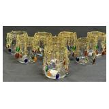 (B) Set of 8 Decorative Glass Votive Candle