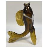 Murano Style Hand Blown Glass Fish Figurine