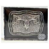 Crumrine Silver Vintage Steer Skull Buckle 38026