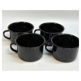 4 Enamelware Mugs