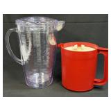 Vintage Tupperware Push Button Pitcher and Clear