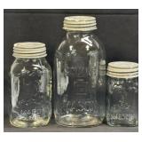 3 Assorted Jars With Zinc Lids