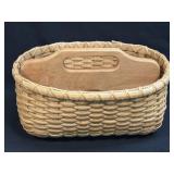 Vintage Hand-Made Utility Cutlery Basket w/Center