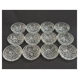 (B) Set of 12 Anchor Hocking Starburst Cameo