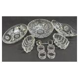(B) Assorted Clear Glass Pieces As Pictured