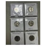 Six Brilliant Uncirculated, Jefferson Nickels