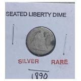 1890 Seated Liberty Dime