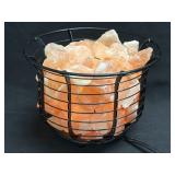 (C) Natural Himalayan Salt ,Tall Round Metal