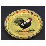 (A) Ceramic Rooster Tart Pan